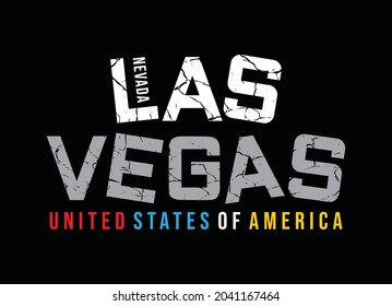 Las vegas, nevada, typografisches Design, für T-Shirt-Ausdrucke, Vektorgrafik