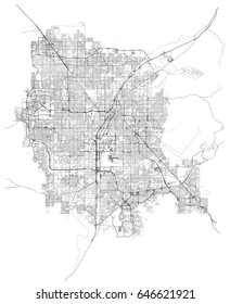 Las Vegas, Nevada (USA) streets vector map