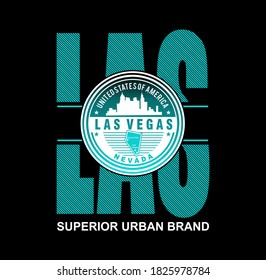 Las Vegas New York City typography design Brooklyn, Queens, Manhattan, The Bronx and Staten Island. Vector graphic for tee or t-shirt