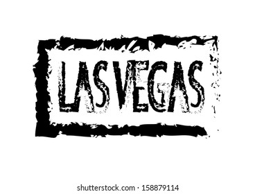 Las Vegas Passport Style Stamp. Vector