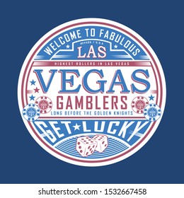 Las Vegas  poker gambler typography, tee shirt graphics, vectors, 