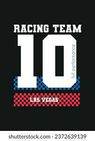 las vegas racing team,t-shirt design fashion vector