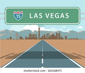 Las Vegas Road Sign