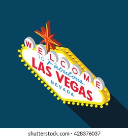 Las Vegas Sign Isometric View