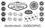 Las Vegas sign vector set