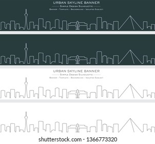 Las Vegas Single Line Skyline Banner