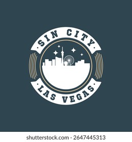 Las Vegas Skyline Badge Design