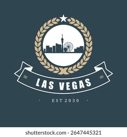 Las Vegas Skyline Emblem Design
