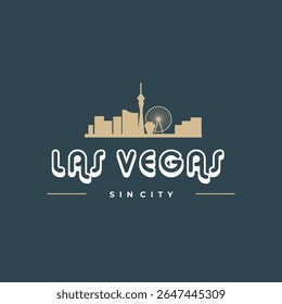 Las Vegas skyline graphic Design