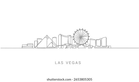 Las Vegas Skyline Line Art.