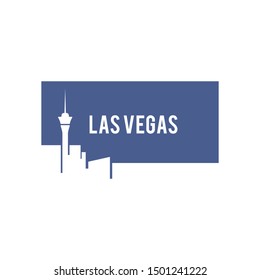 Las Vegas skyline logo design template vector illustration