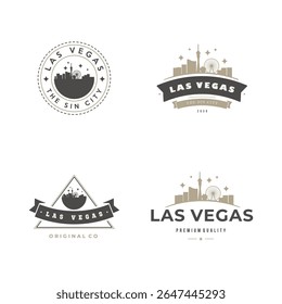 Las Vegas Skyline Logos Design