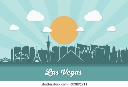 Las Vegas skyline - Nevada - vector illustration