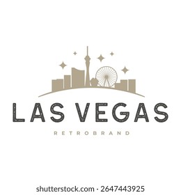 Las Vegas Skyline Retro Brand