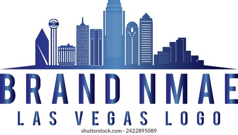 Las Vegas Skyline Silhouette. Stadtdesign von Black Las Vegas einzeln auf weißem Hintergrund