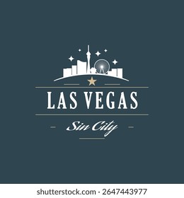 Las Vegas skyline silhouette graphic