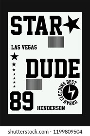 las vegas star dude,t-shirt design