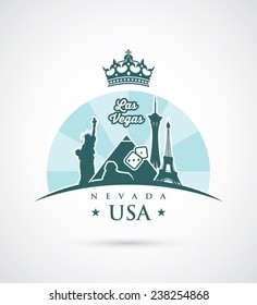 Las Vegas symbols - vector illustration 