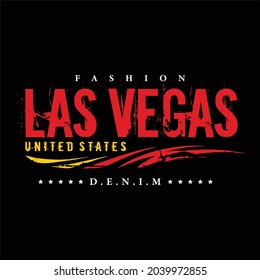 Las Vegas Typograf Text zum Drucken von T-Shirts, Bannern, Poster und mehr