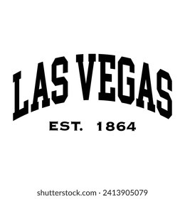 Diseño de tipografía de Las Vegas para casaca de béisbol con capucha de camiseta y otros usos vectores