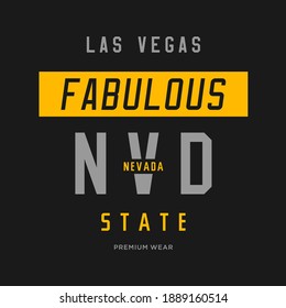 LAS VEGAS  typography graphic design, for t-shirt prints, vector illustration
