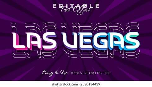 Las Vegas Typografie trendy editierbarer Texteffekt