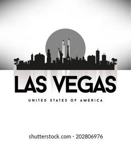 Las Vegas United States of America Cities/States skyline, vector illustration.