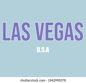 Las Vegas varsity slogan print. College slogan print. Vector t-shirt graphic.