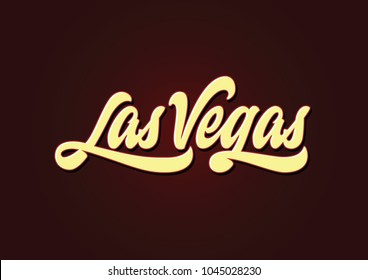 Las Vegas vector brush lettering