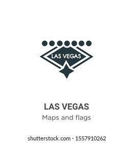 Las vegas vector icon on white background. Flat vector las vegas icon symbol sign from modern maps and flags collection for mobile concept and web apps design.