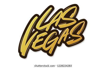 Las Vegas vector lettering 