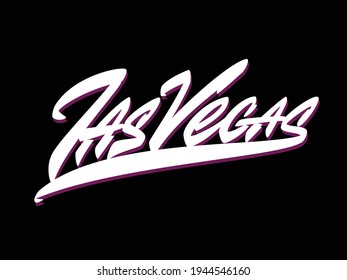 Las Vegas vector lettering design element