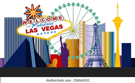 Las Vegas Welcome sign and city 