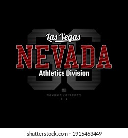 las vegas,nevada stylish t-shirt and apparel abstract design. Vector print, typography, poster. Global swatches.

