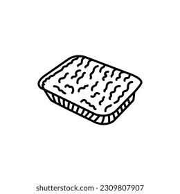 Lasagna black line icon. Pictogram for web page, mobile app, promo.