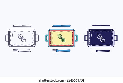 Lasagna dish fine dining icon