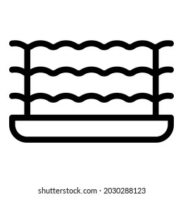 Lasagna food icon outline vector. Lasagne pasta. Italian cheese