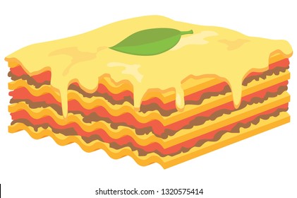 Lasagna Icon Isolated Vector