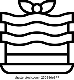 lasagna icon. Thin linear style design isolated on white background