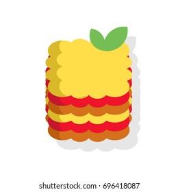 lasagna icon vector illustration