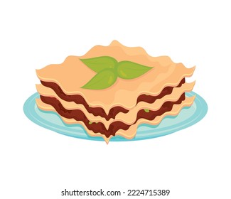 lasagna italian food icon isolated
