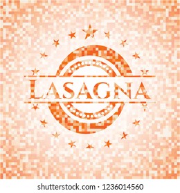 Lasagna orange mosaic emblem