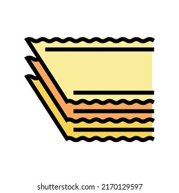 lasagna pasta color icon vector. lasagna pasta sign. isolated symbol illustration