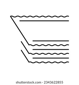 lasagna pasta line icon vector. lasagna pasta sign. isolated contour symbol black illustration