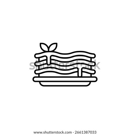 Lasagna vector icon. Food and beverage icon line style. perfect use for logo, presentation, website, and more. modern icon design outline style