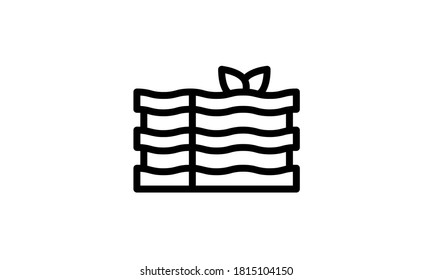 Lasagna Vector Icon White Background