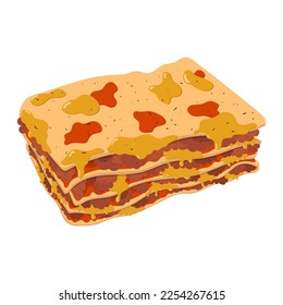 Lasagna. vector illustration on a white background