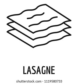 Lasagne icon. Outline lasagne vector icon for web design isolated on white background