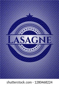 Lasagne with jean texture