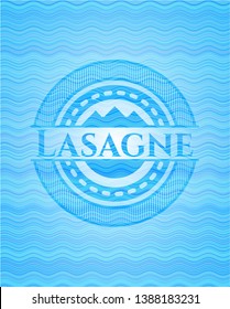 Lasagne water style badge. Vector Illustration. Detailed.